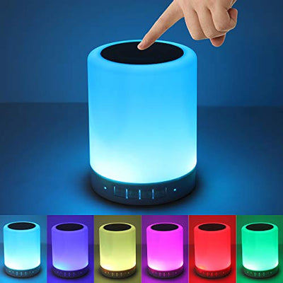 USB Rechargeable LED Night Light Touch Sensor Pat Lamp with BT speaker - Super Treasure